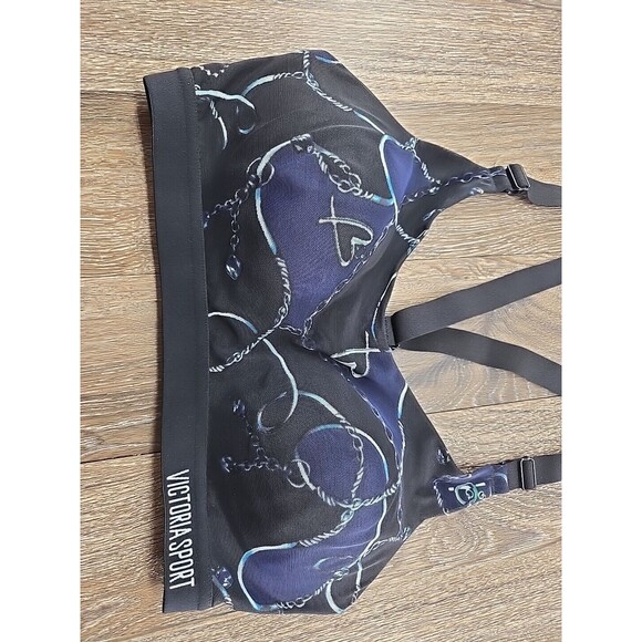 Victoria Secret 34C Black Navy Incredible Lightweight Sports Bra Lined Wireless - Picture 2 of 6